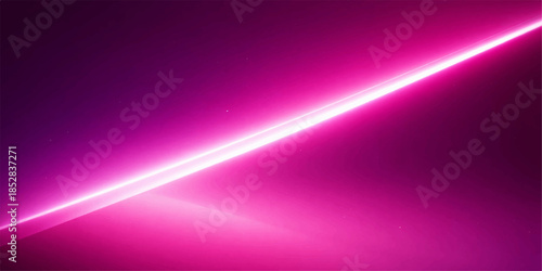 Bright pink light beam on dark purple background