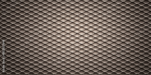 Metallic grid pattern with gradient light effect background texture