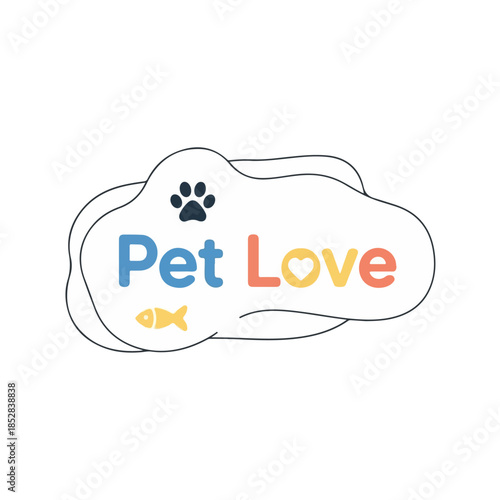 Expressing love for pets isolated on transparent background