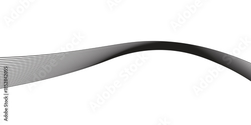 Abstract vector background with black wavy lines. modern design