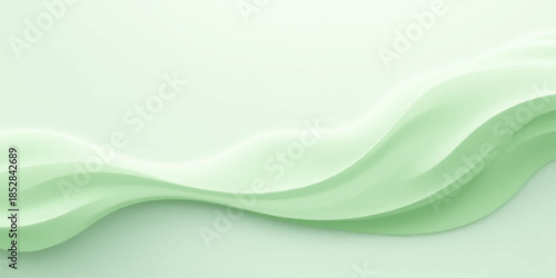 Soft mint green wave abstract background