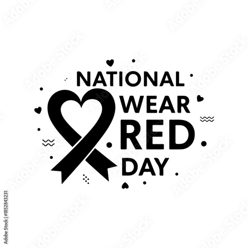 Celebrate national wear red day isolated on transparent background