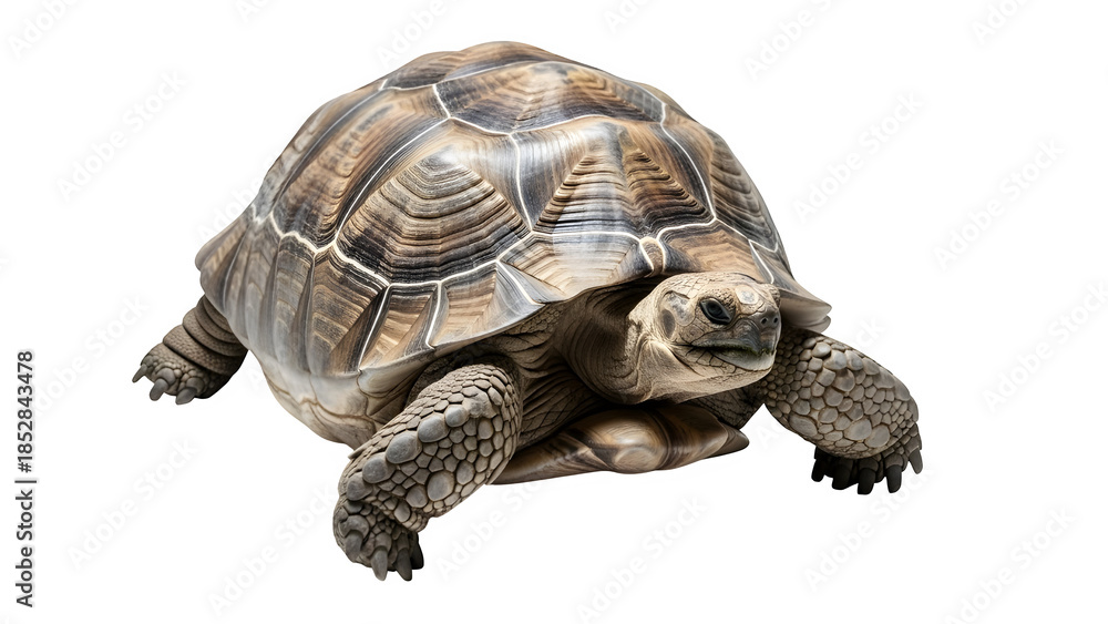 Obraz premium A close up photograph of a tortoise with a black background