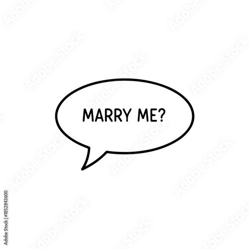 Proposal speech bubble isolated on transparent background