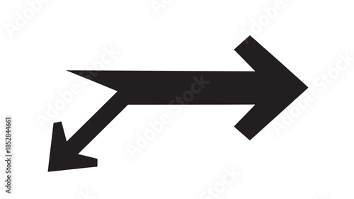  Tactical Double Direction Arrow Diagram Showing Diversification Pivoting and Strategic Choice Representing Multiple Options for Business Expansion and Decision Making Paths in Complex Markets