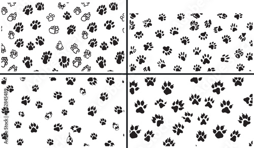 paw print clipart, animal footprint icons, dog cat paw illustration, pet track designs, black white paw clipart, printable animal tracks, wildlife footprint set, pet lover graphics, paw outline collec