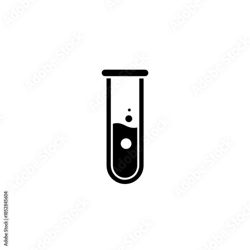 Test tube with liquid and bubbles