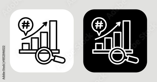 Trend Niche Icon In Black and White Line Style