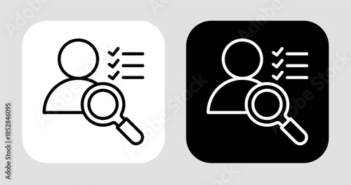 Buyer Specific Icon In Black and White Line Style