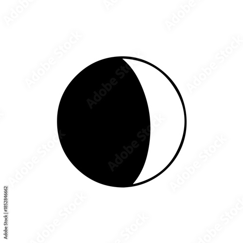 Illuminated half moon