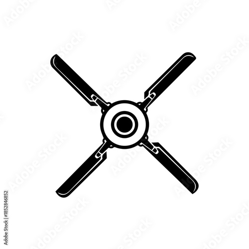 Four-armed ceiling fan base