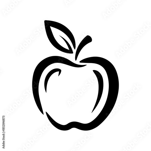 Simple apple silhouette