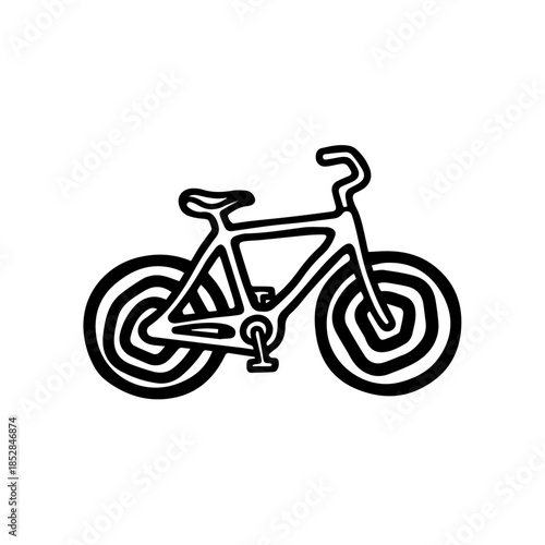 Minimalist bike illustration