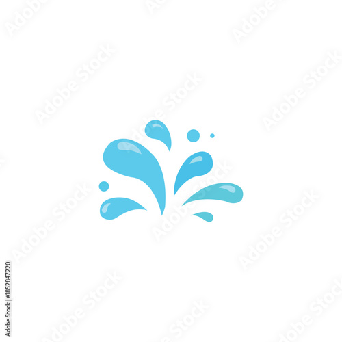 Blue realistic water drops vector design isolated for modern graphics use.