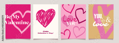 Valentine's Day greeting card, cover, label, background templates. Minimalist sale banners, posters.