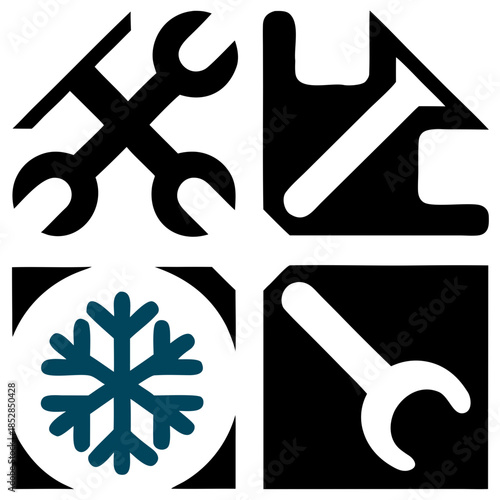 Heating & Cooling Handyman Icon
