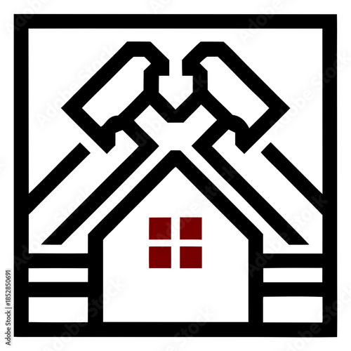 Minimal Line-Art Handyman Logo