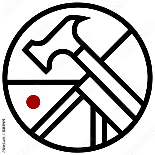 Modern Handyman at Work Icon