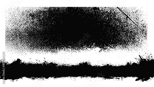 Grunge Black Texture Raw Dirty Background Halftone Graphic Print Abstract Ink Overlay Set Retro Scratch Material Splatter Stain Messy Punk
