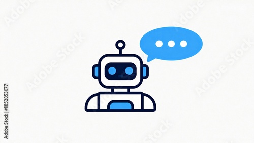 Robot icon with speech bubble
