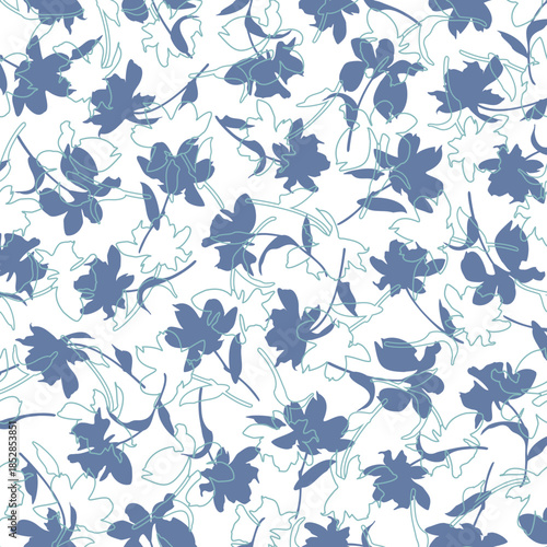Abstract floral pattern perfect for textile design,