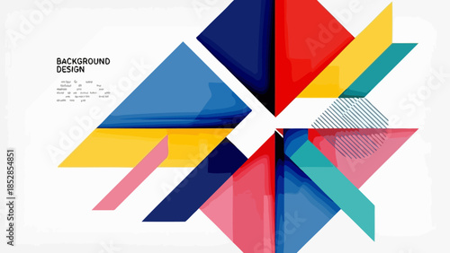 Free Download Abstract geometric background with triangles and shapes in vibrant colors. - GFXLoad