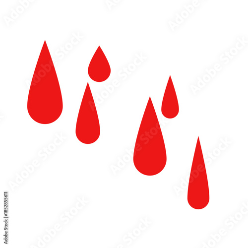 Blood drop icon, Three red blood drops, vector illustration