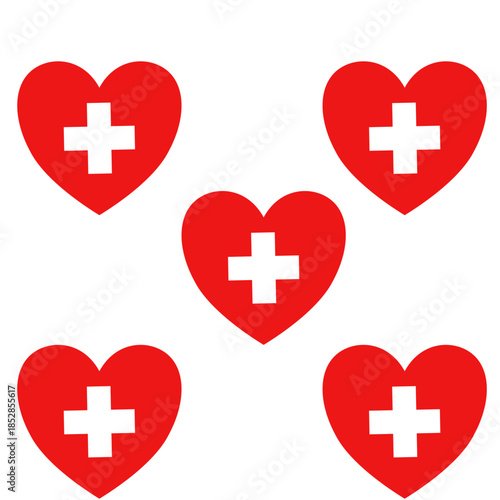 Blood drop icon, Three red blood drops, vector illustration