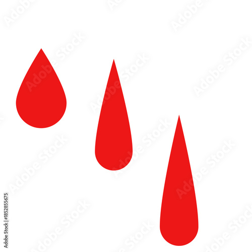 Blood drop icon, Three red blood drops, vector illustration