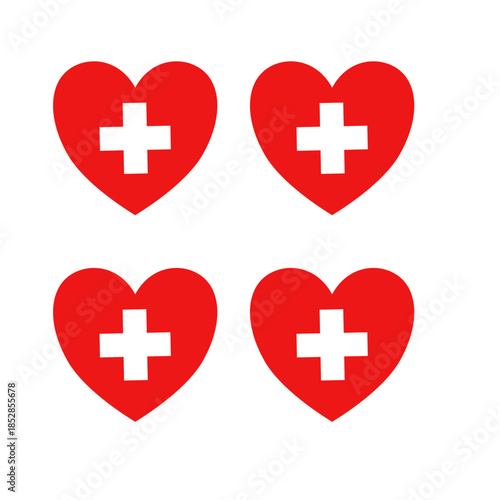 Blood drop icon, Three red blood drops, vector illustration