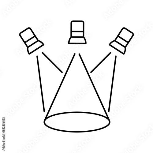 concert lights graphic icon vector