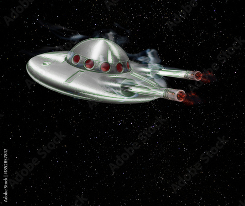  Red hot guns on a drone or UFO