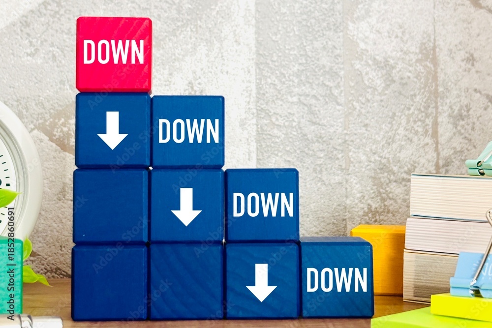 Obraz premium だんだんと下がるイメージ