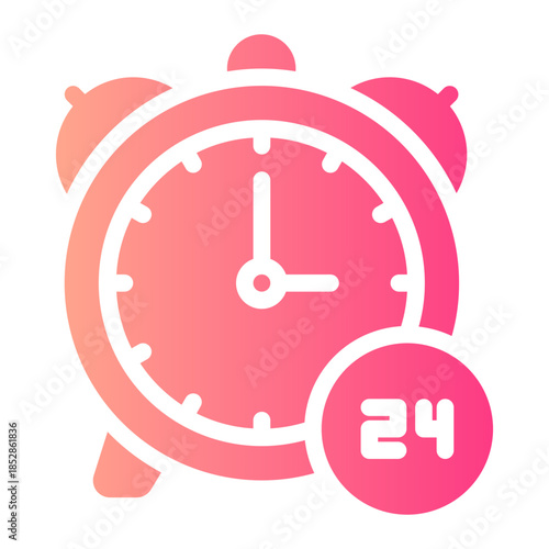 24 hours gradient icon