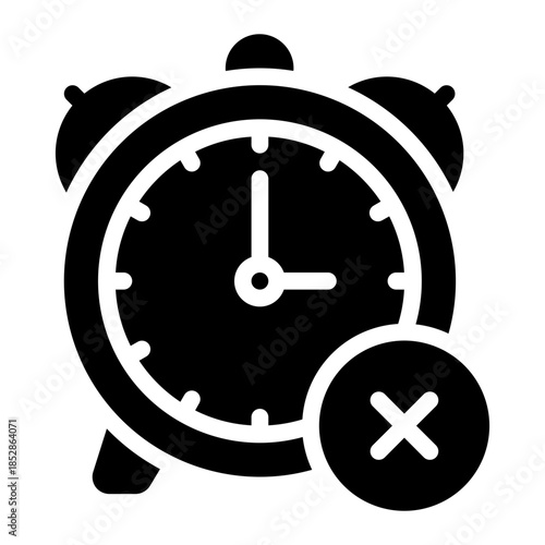 alarm off glyph icon