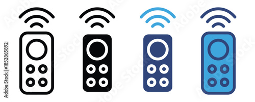 remote control icon set. vector illustration 