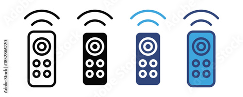 remote control icon set. vector illustration 