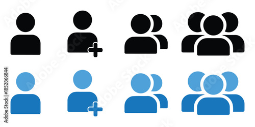 User icon in flat style. Person icon. User profile icon vector. user avatar. Profile user icon. User account icons set. login, add user icon. vector illustration 
