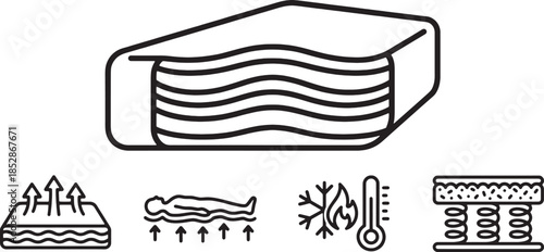 Bed Comfort Layer Cutaway Mattress Support System