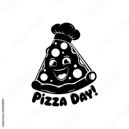 Pizza day celebration isolated on transparent background