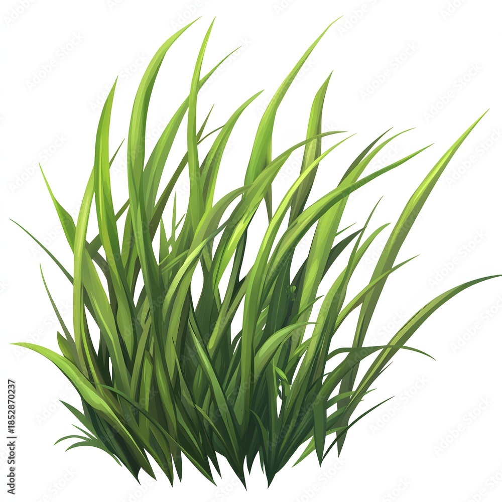 Fototapeta premium Lush green grass blades create a vibrant and refreshing natural texture.
