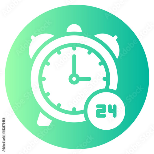 24 hours gradient icon