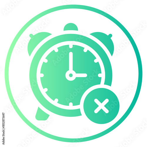 Free Download alarm off gradient icon - GFXLoad