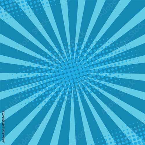 Abstract Creative concept comics pop art style blank layout template with clouds beams and isolated dots pattern on background. For Web and Mobile Applications, illustration template design