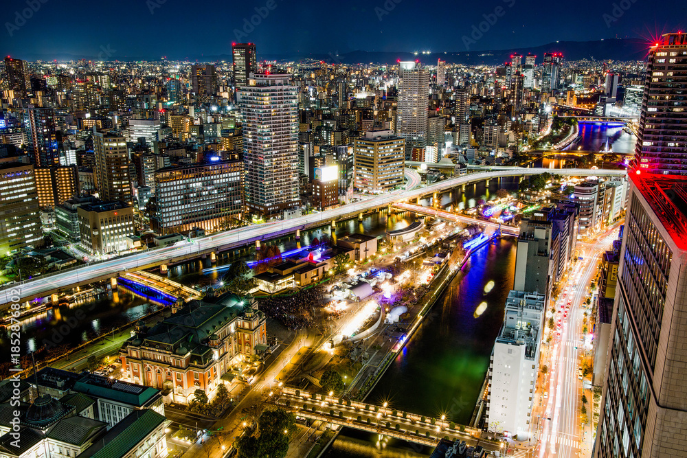Obraz premium 大阪市の夜景