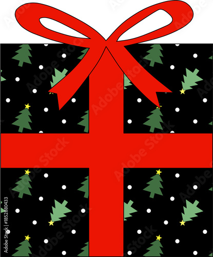 Christmas Gift Box, Holiday Present and Festive Decoration