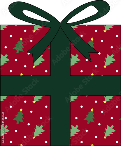 Christmas Gift Box, Holiday Present and Festive Decoration