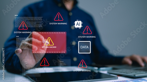 Digital System Warning AI and Data Security Under Threat