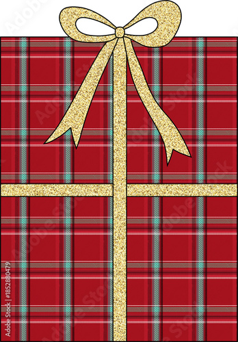 Christmas Gift Box, Holiday Present and Festive Decoration