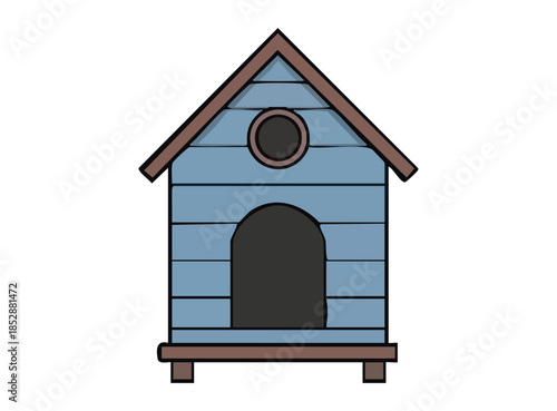 Illustration of a Wood Dog House
